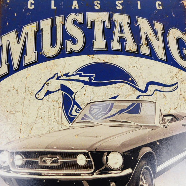 Classic Ford Mustang - Tin Metal Sign For the Gear Head Sign Box Co.