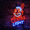 Cleveland Indians Coors Light Beer Neon Signs Light