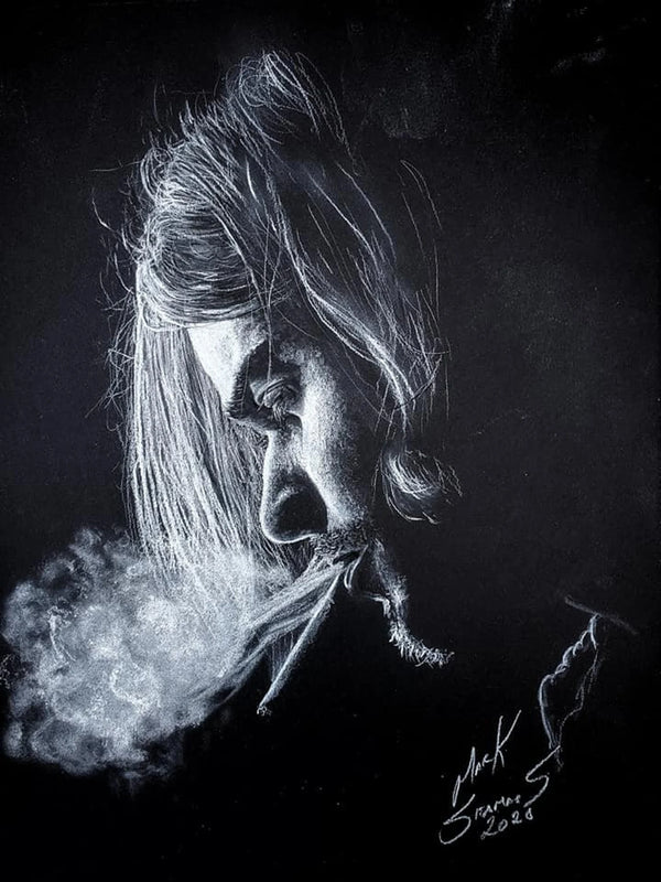 Kurt Cobain Charcoal Portrait – Gallery Wrapped Canvas