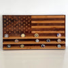 American Flag Challenge Coin Display - Handcrafted Wood For the Man Cave McCurdy Woodworking