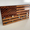 American Flag Challenge Coin Display - Handcrafted Wood For the Man Cave McCurdy Woodworking