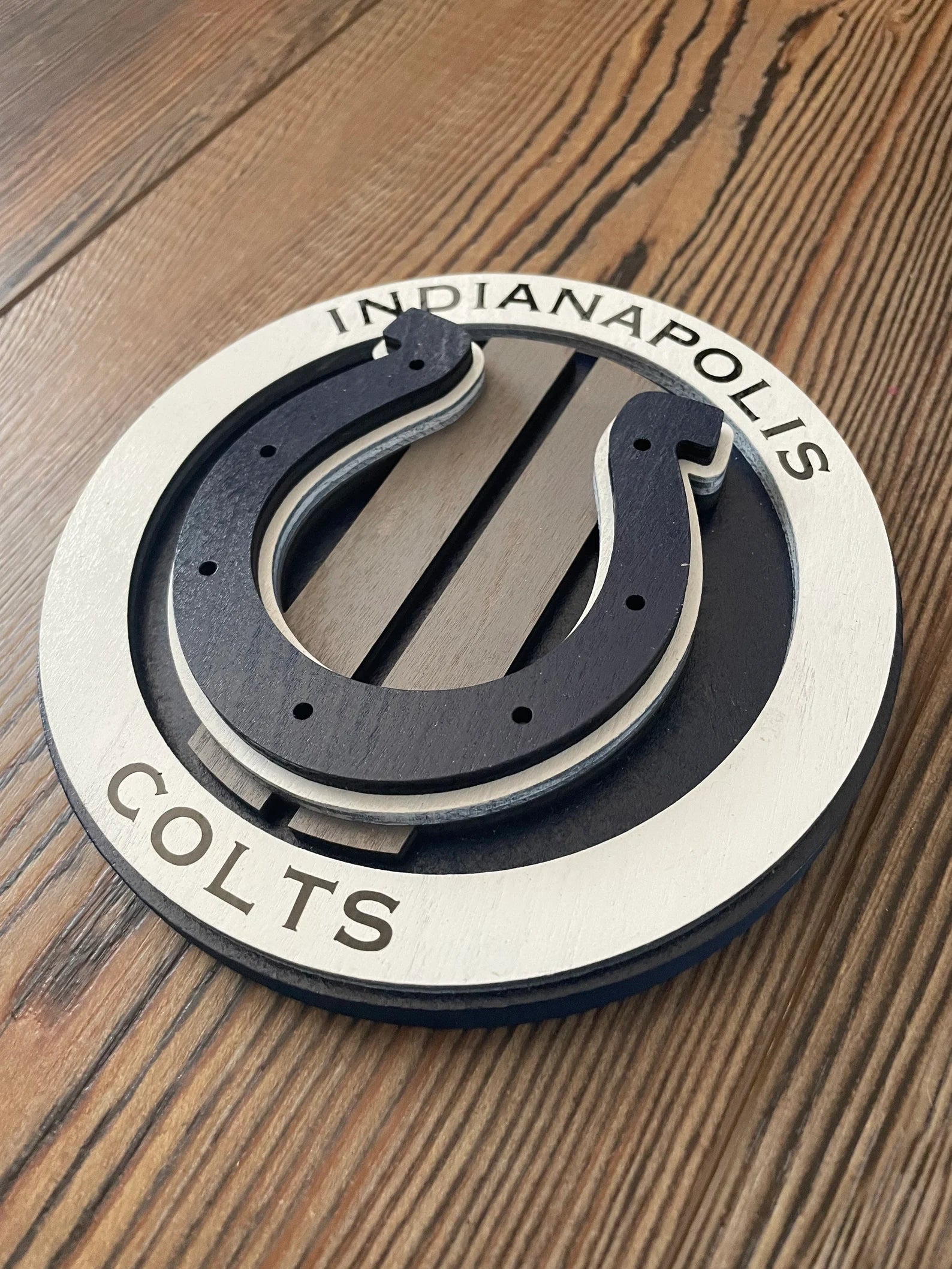 Indianapolis Colts - Layered Wood Sign For the Sports Lover Arizona Copper Beard