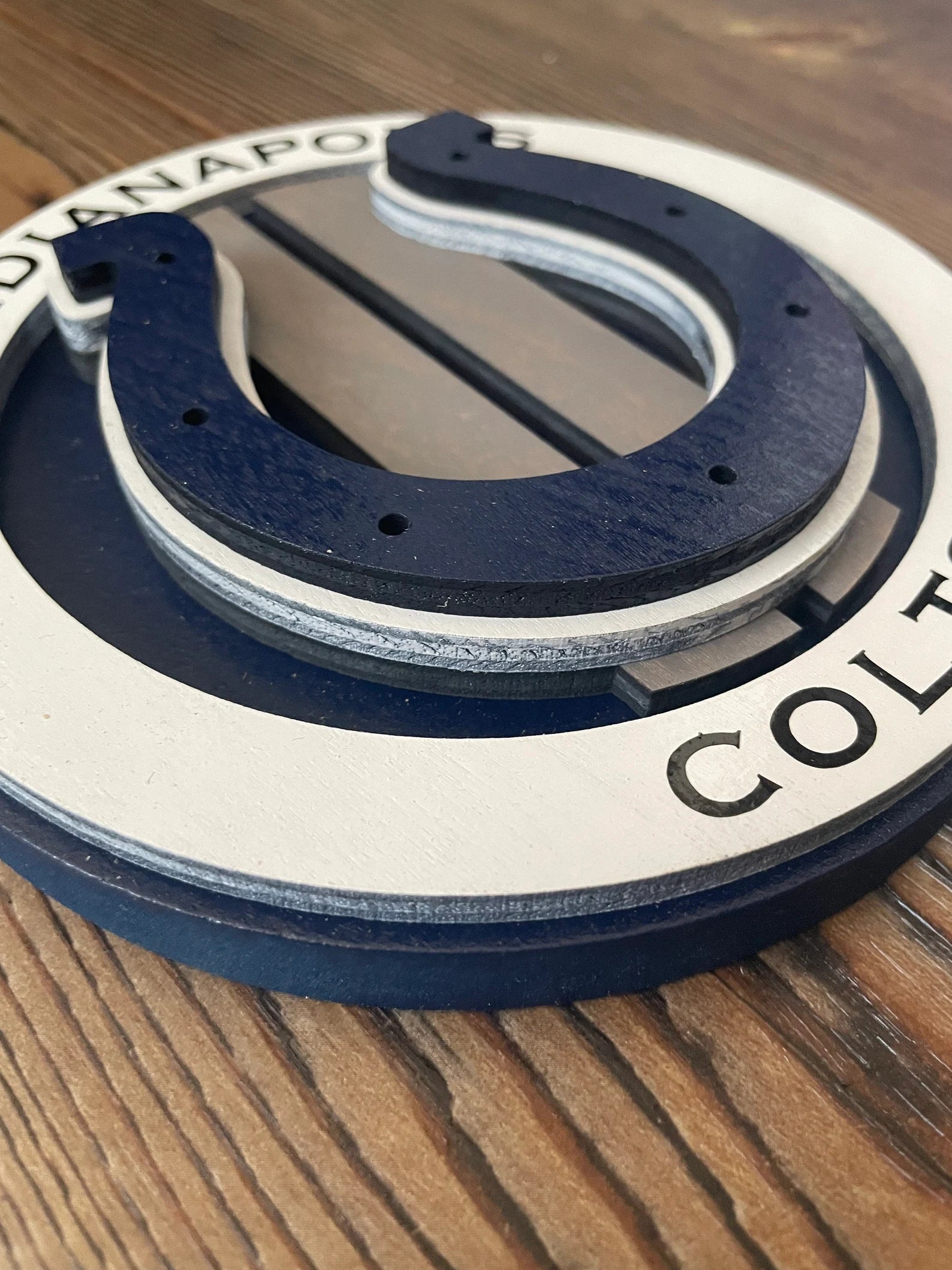 Indianapolis Colts - Layered Wood Sign For the Sports Lover Arizona Copper Beard