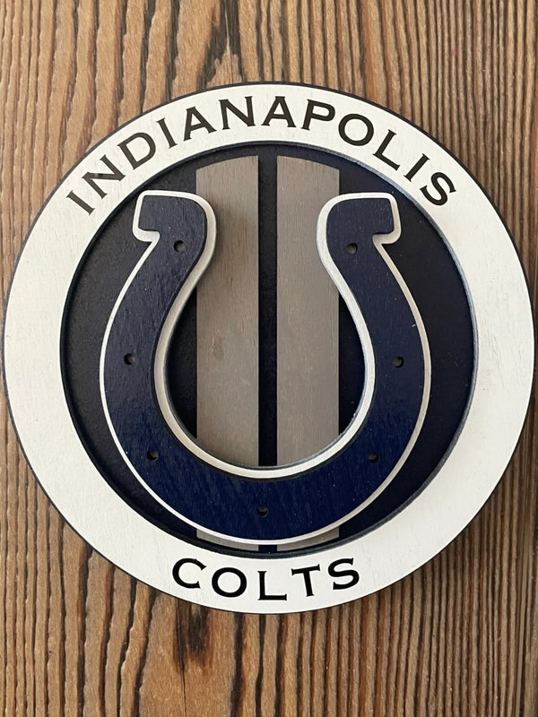 Indianapolis Colts - Layered Wood Sign For the Sports Lover Arizona Copper Beard
