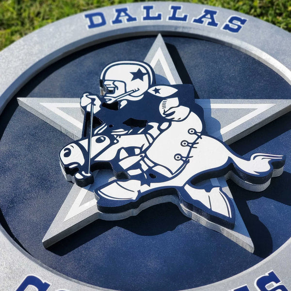 Dallas Cowboys - Layered Wood Sign For the Sports Lover Arizona Copper Beard