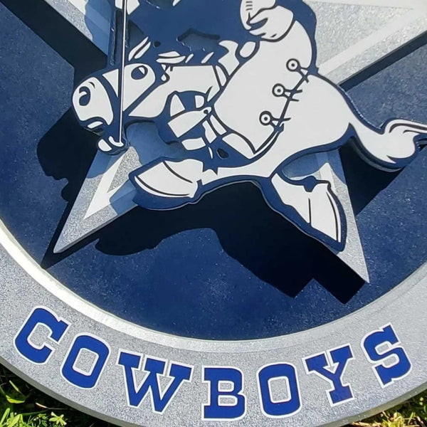 Dallas Cowboys - Layered Wood Sign For the Sports Lover Arizona Copper Beard