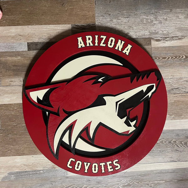 Arizona Coyotes- Layered Wood Sign