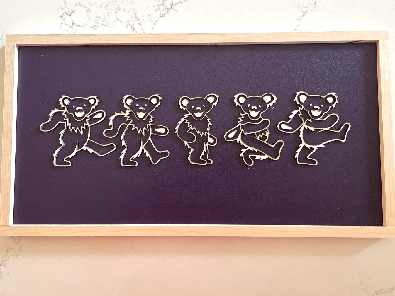 Grateful Dead 'Dancing Bears' - Wood Sign