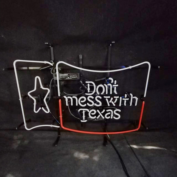 Don't Mess with Texas Lone Star Beer Neon Signs