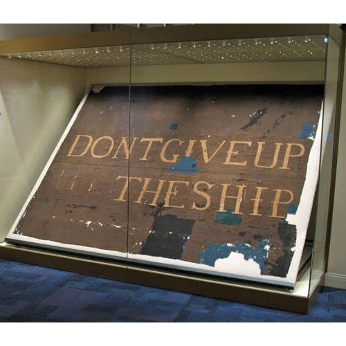 "Don't Give Up The Ship"  - Baseball Art Bat