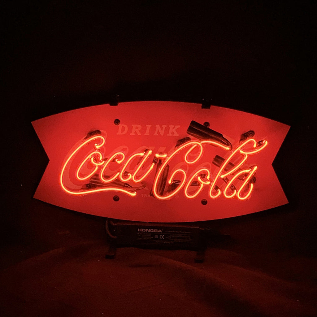 Neon light sign with red 