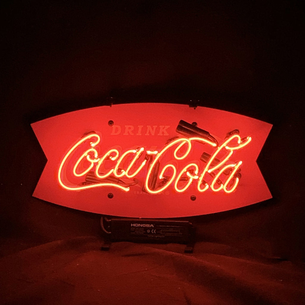 Neon light sign with red 