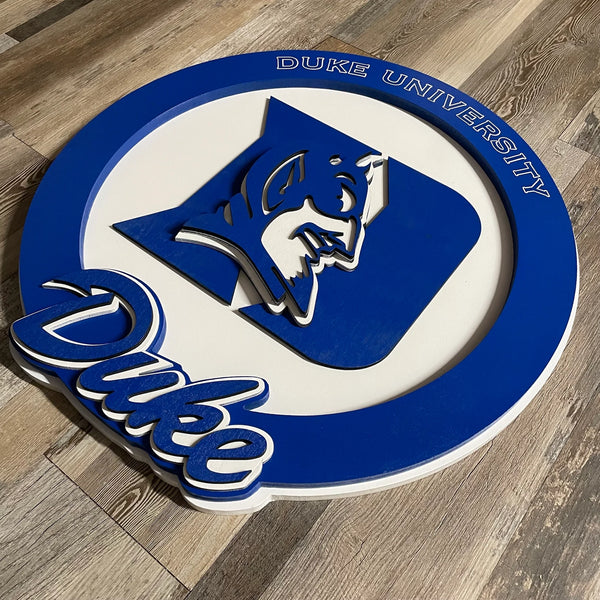Duke University Blue Devils - Layered Wood Sign For the Sports Lover Arizona Copper Beard