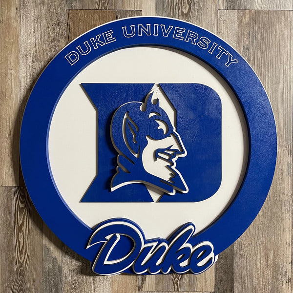 Duke University Blue Devils - Layered Wood Sign For the Sports Lover Arizona Copper Beard
