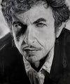 Bob Dylan Charcoal Portrait – Gallery Wrapped Canvas