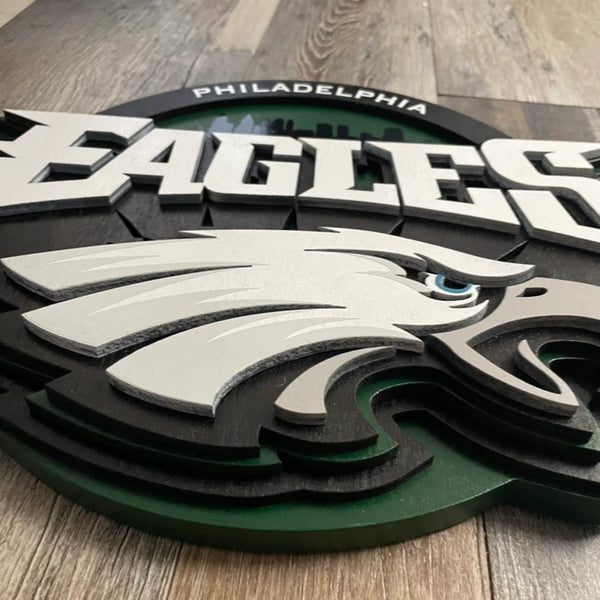 Philadelphia Eagles - Layered Wood Sign For the Sports Lover Arizona Copper Beard