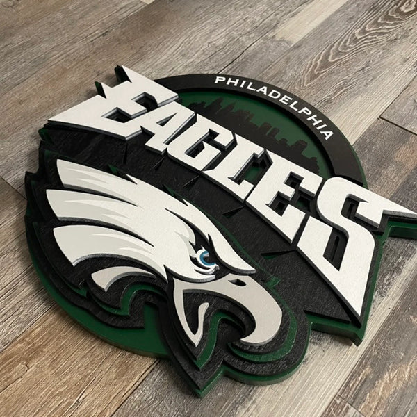 Philadelphia Eagles - Layered Wood Sign For the Sports Lover Arizona Copper Beard