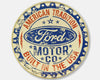 Ford 'American Tradition' - Tin Metal Sign For the Gear Head Sign Box Co.