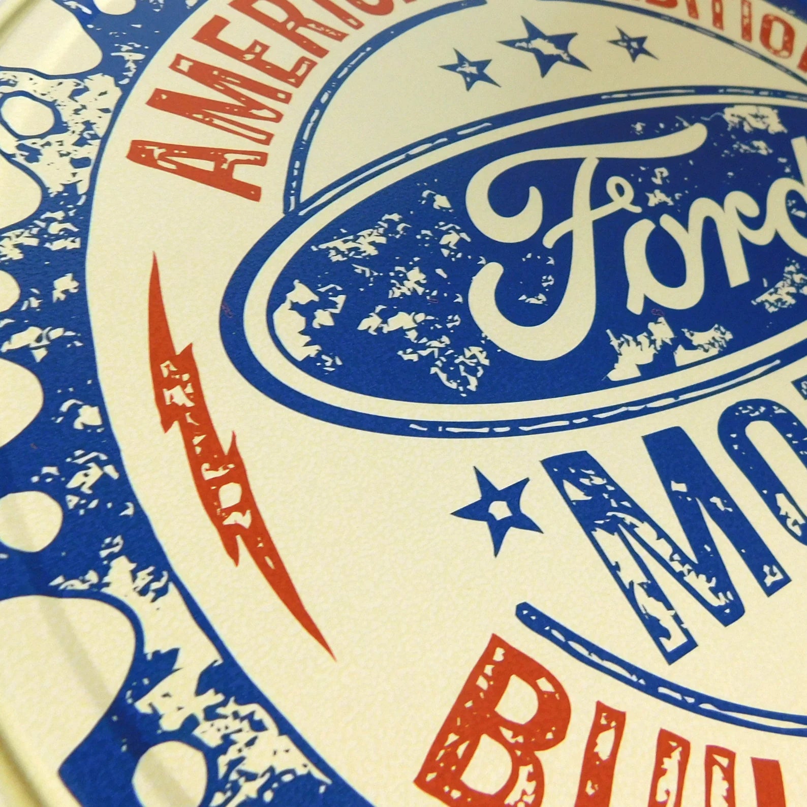 Ford 'American Tradition' - Tin Metal Sign For the Gear Head Sign Box Co.