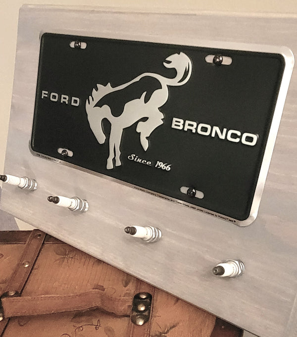 Ford Bronco - Black License Plate Spark Plug Rack