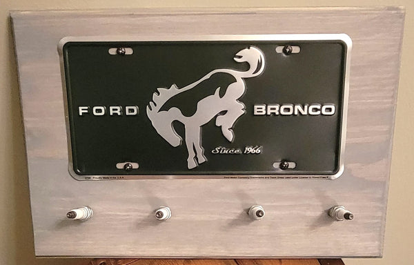 Ford Bronco - Black License Plate Spark Plug Rack
