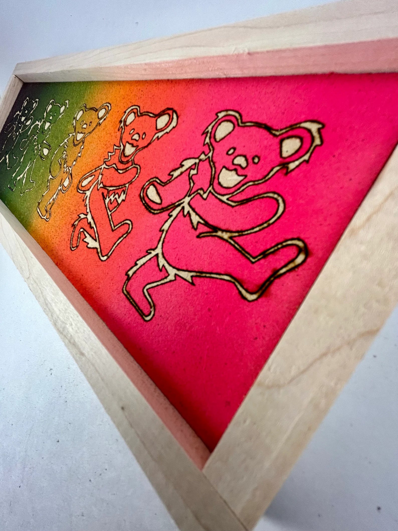 Grateful Dead 'Tie-Dye Dancing Bears' - Wood Sign