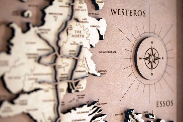 Game of Thrones 'Westeros' - 3D Wood Map
