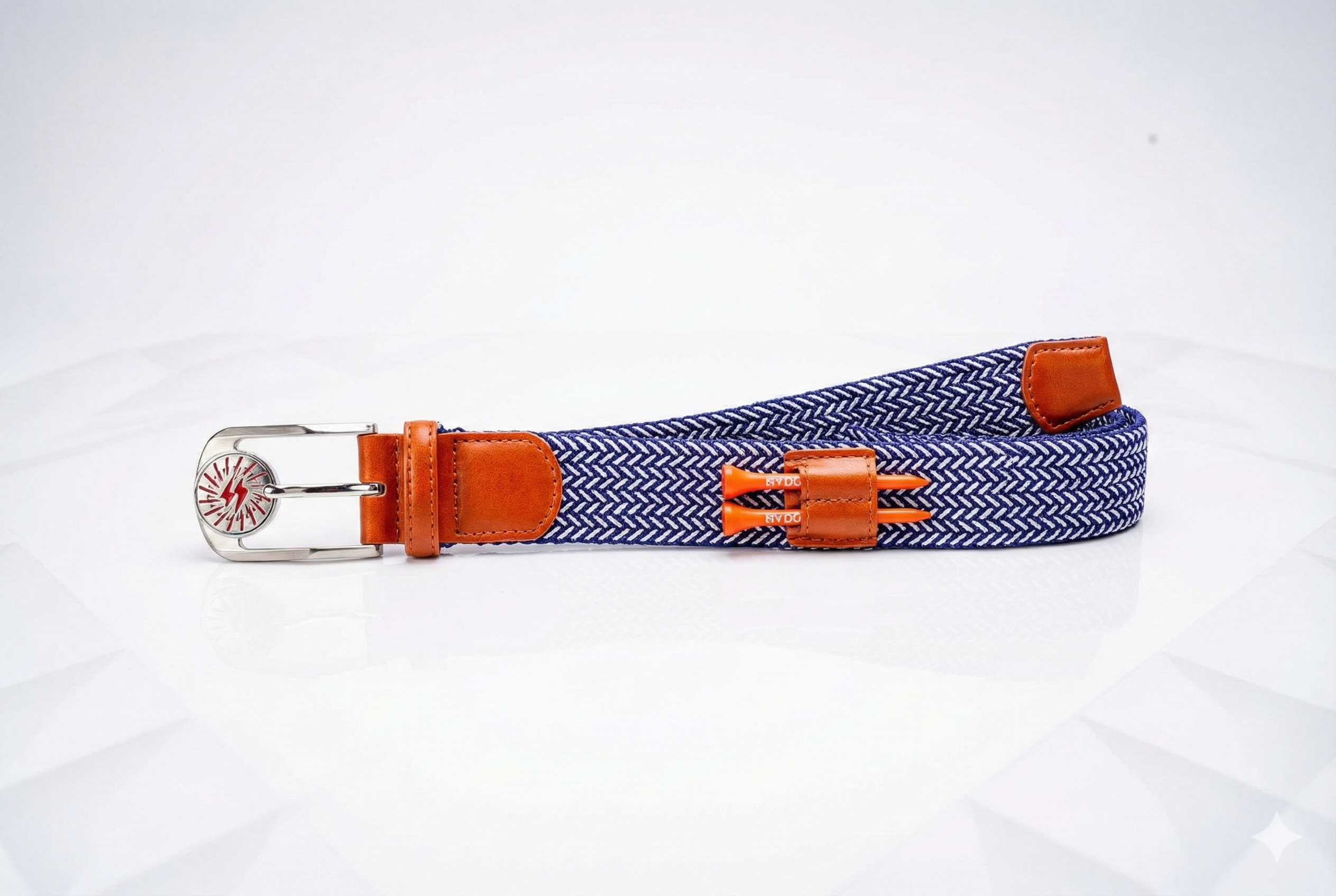 THE BRAIDED BYRD GOLF BELT ♠ Blue/White