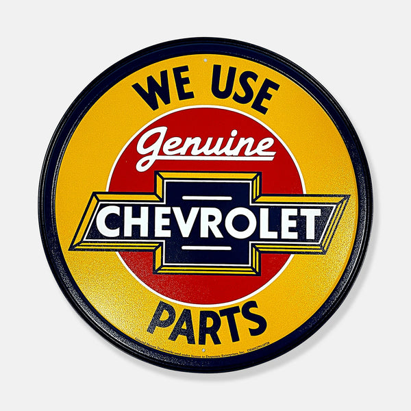 Genuine Chevrolet Parts - Tin Metal Sign For the Gear Head Sign Box Co.