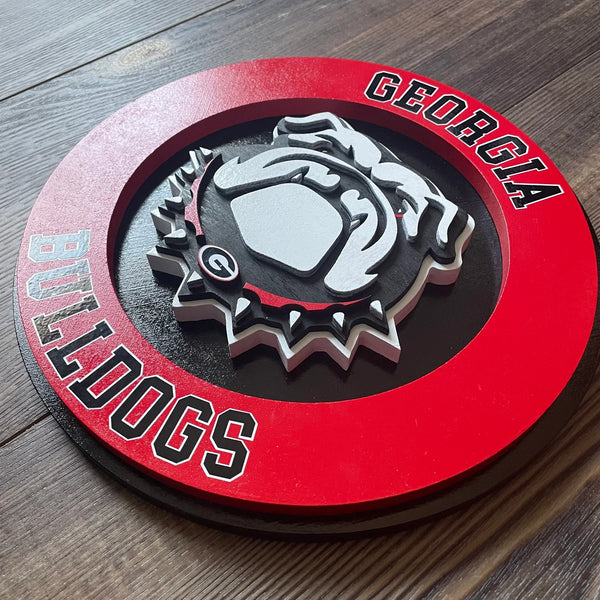University of Georgia Bulldogs - Layered Wood Sign For the Sports Lover Arizona Copper Beard