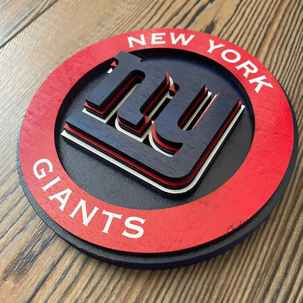 New York Giants - Layered Wood Sign For the Sports Lover Arizona Copper Beard