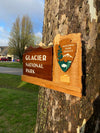 Glacier National Park – Wood Replica Entrance Sign For the Outdoorsman Tiny Wooden Signs