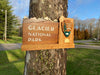 Glacier National Park – Wood Replica Entrance Sign For the Outdoorsman Tiny Wooden Signs