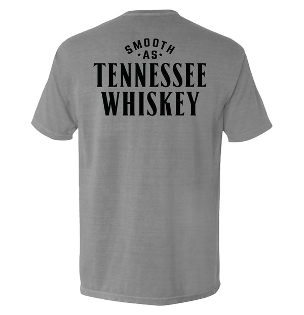 Medium grey short-sleeve T-shirt with Tennessee Whiskey graphic on back
