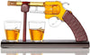 Revolver Gun Whiskey Decanter - with 2 Bullet Shot Glasses For the Bar The Diamond Glassware