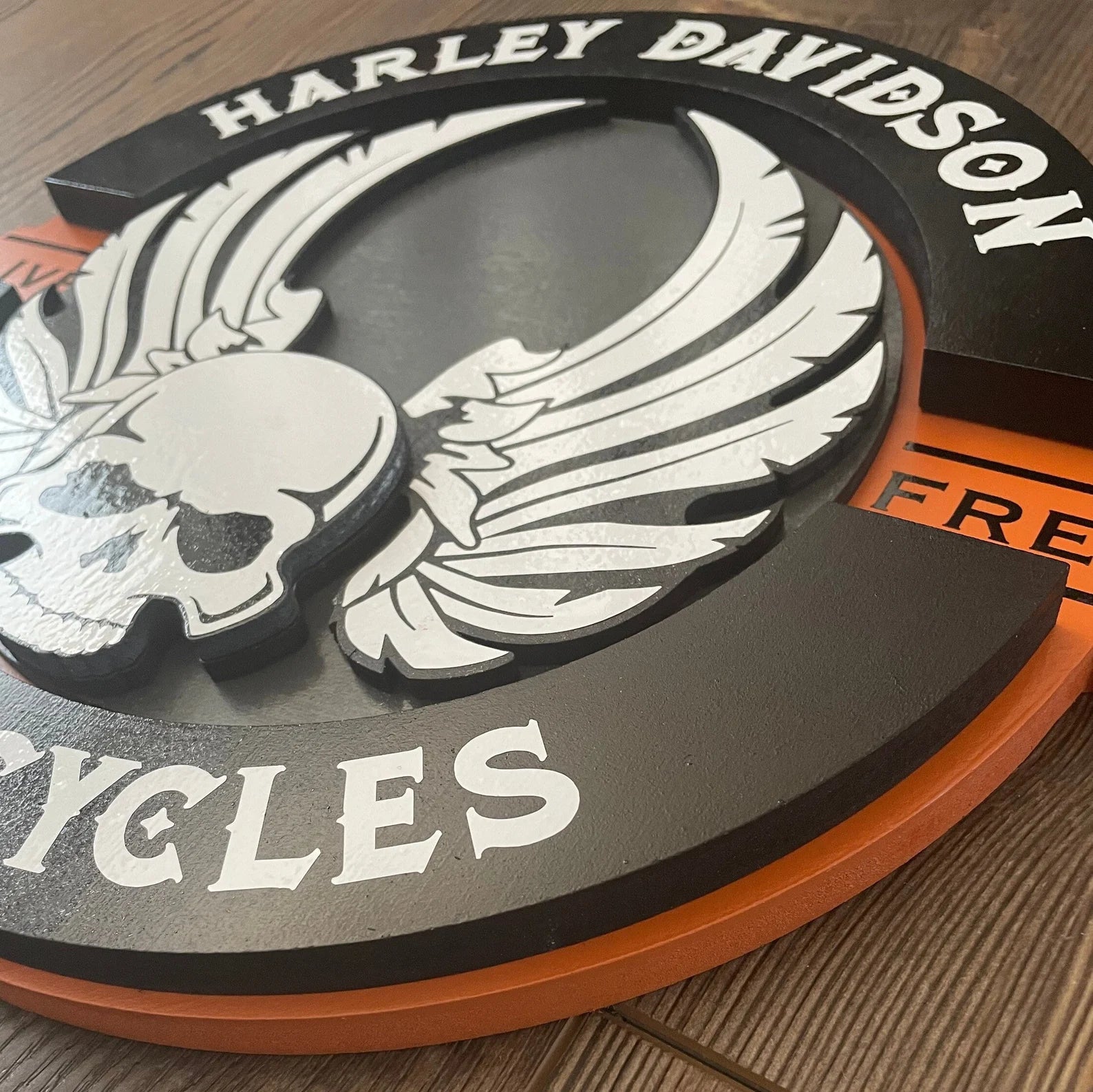 Harley-Davidson Motorcycles - Layered Wood Sign For the Gear Head Arizona Copper Beard
