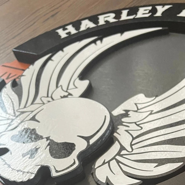 Harley-Davidson Motorcycles - Layered Wood Sign For the Gear Head Arizona Copper Beard