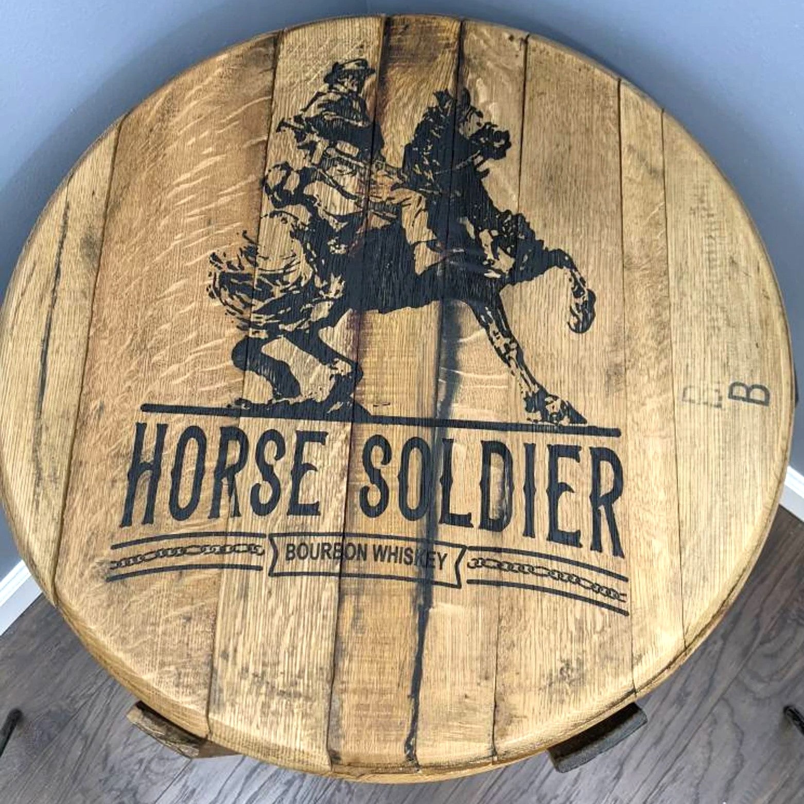 Horse Soldier Bourbon Barrel Top - Wall Hanging
