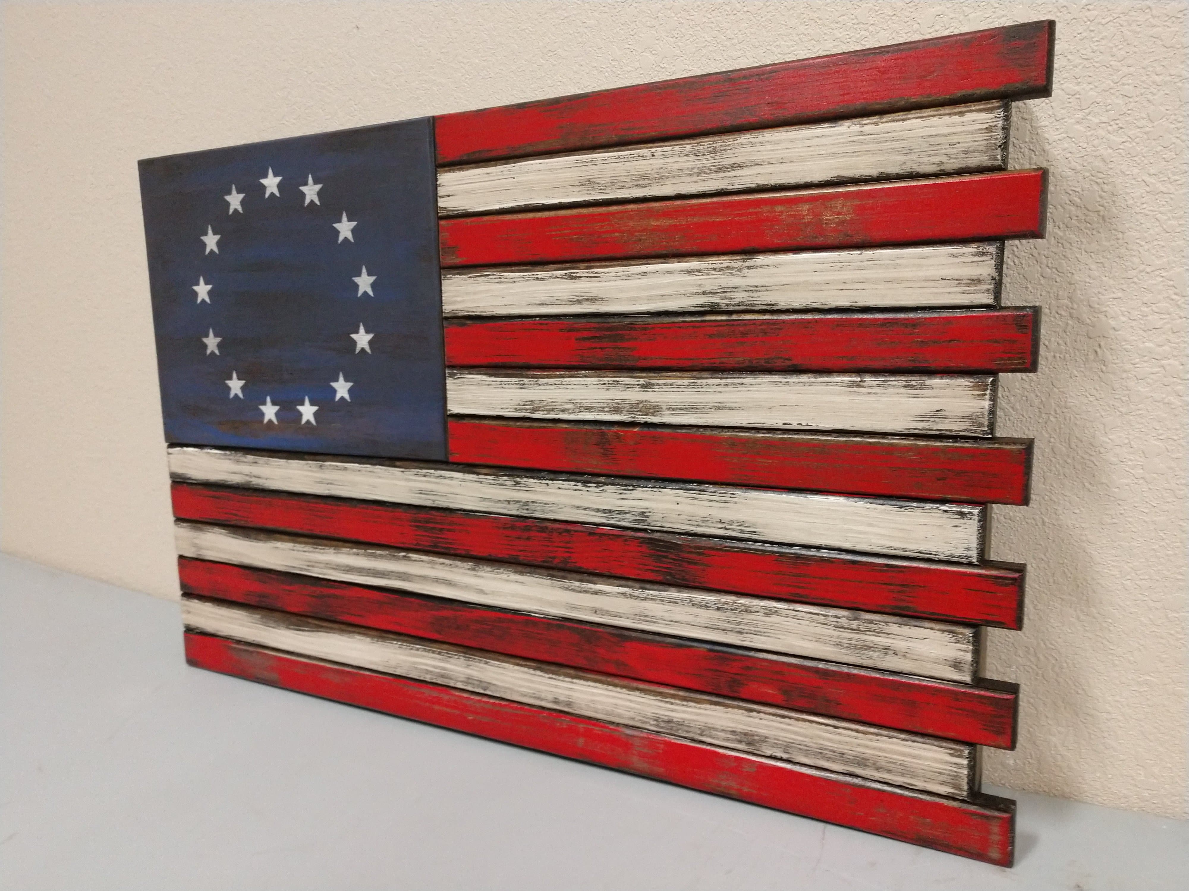 Deluxe 3 Compartment Gun Concealment Case (Traditional American Flag Designs)