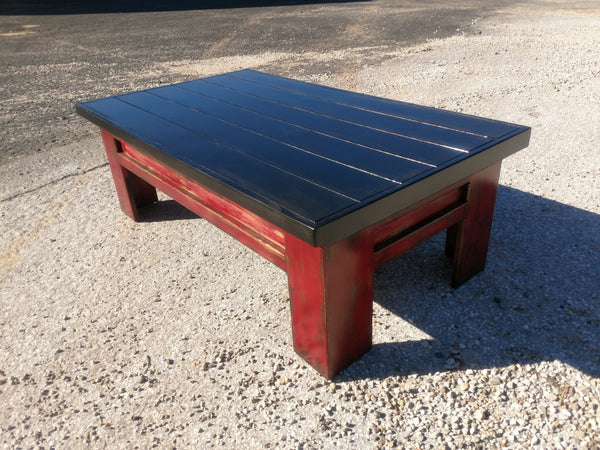 Modern Wooden Sliding Top Coffee Table
