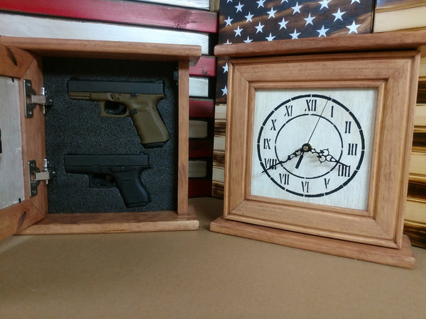 "Peacemaker” Wooden Gun Concealment Clock