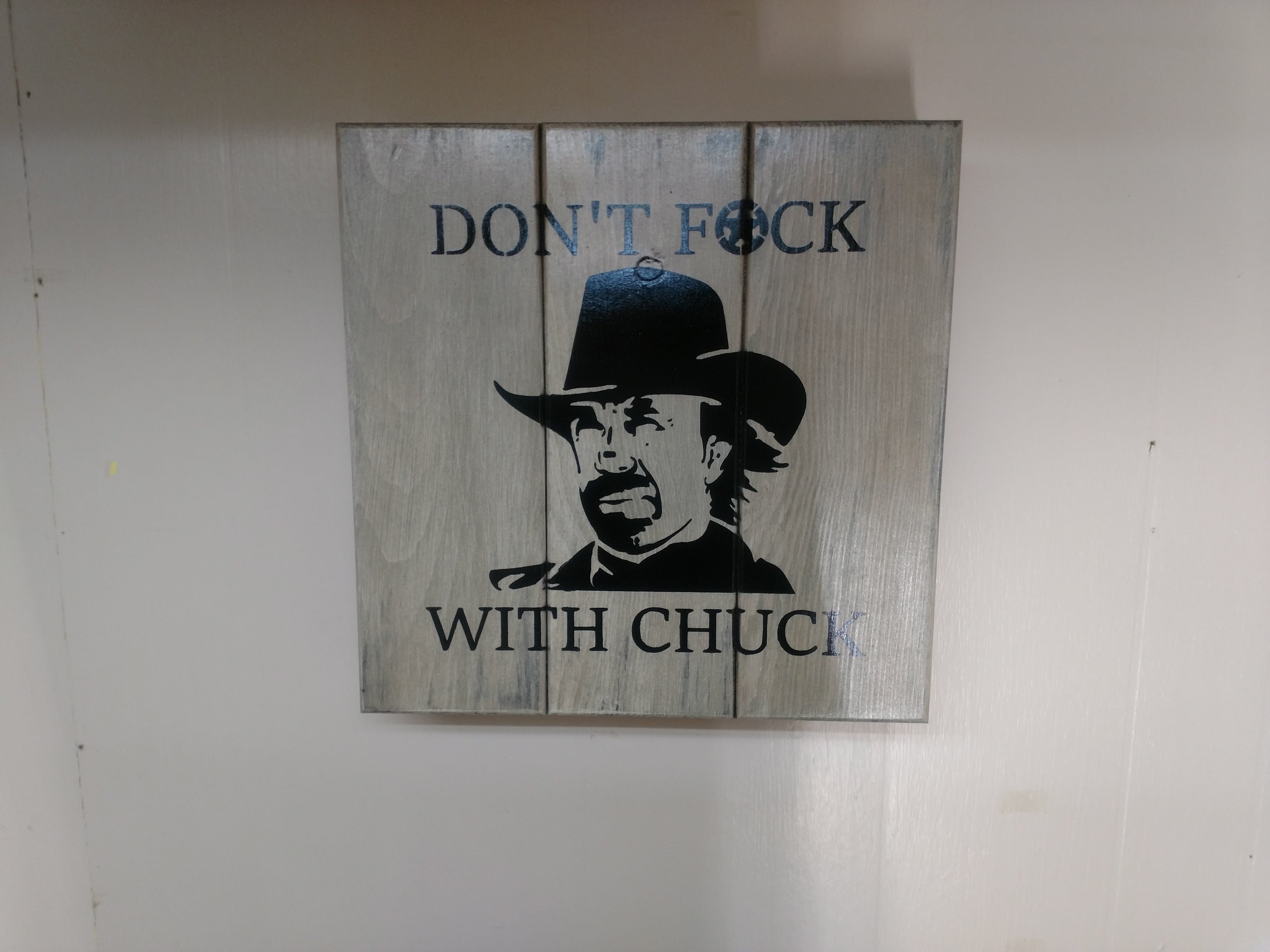 Chuck Norris Gun Concealment Wall Art Box