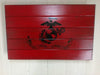 Marine Corps Flag Hidden Gun Storage Wall Art