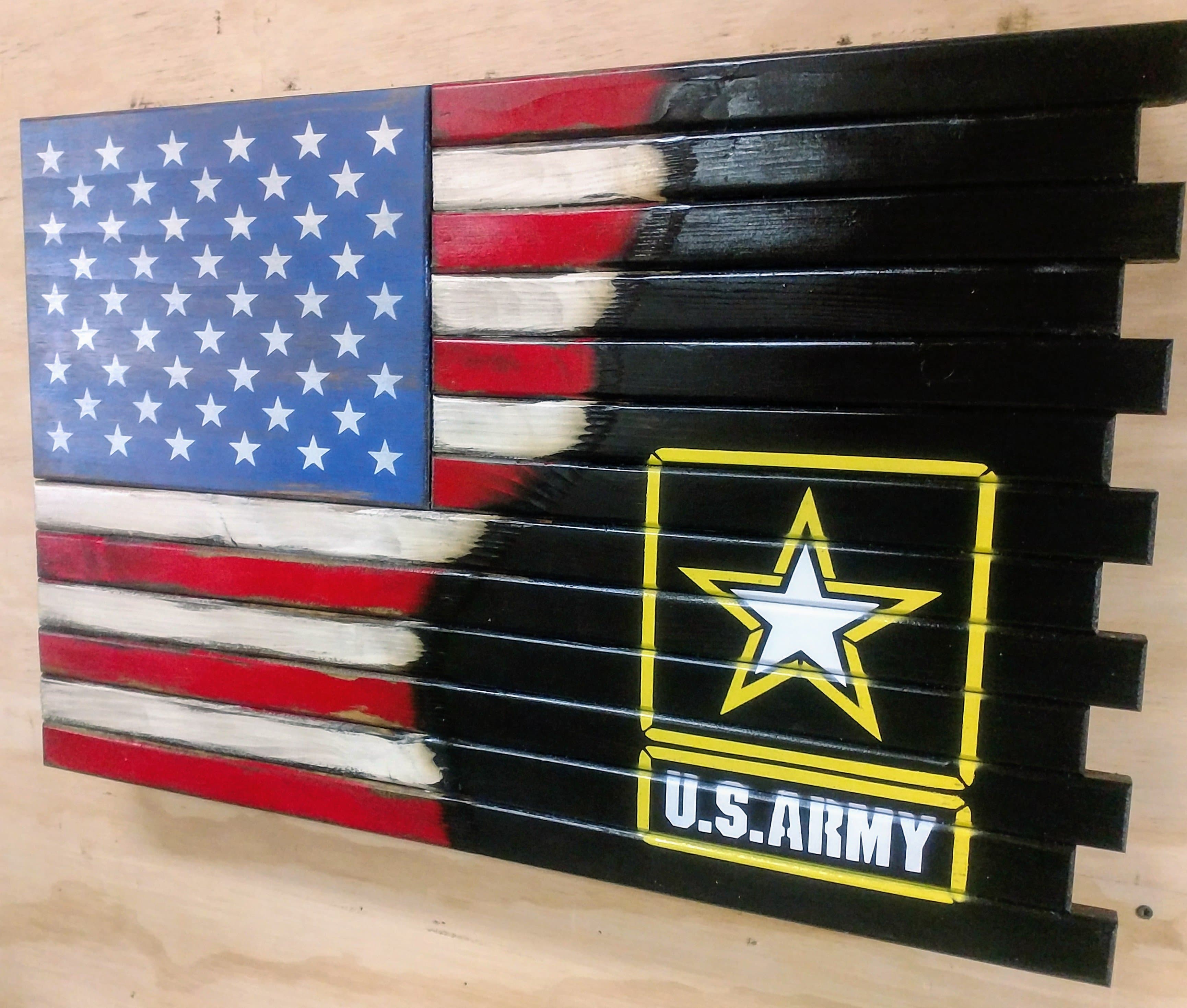 Small Hidden Gun Case with ½ USA Flag and ½ Graphic Design
