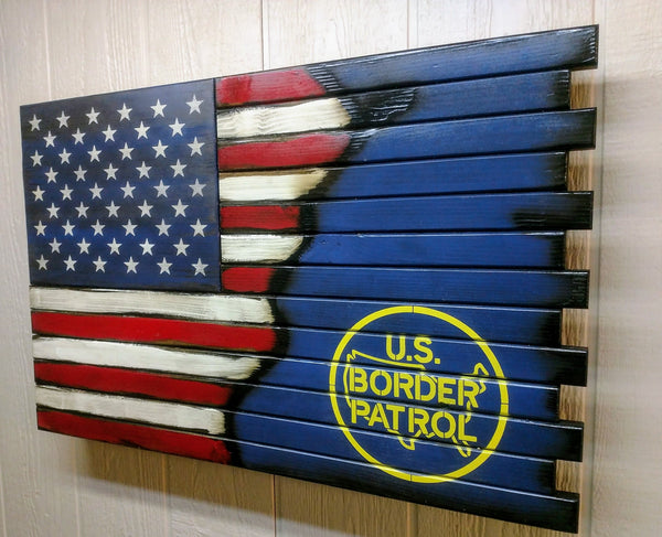 Premium 2 Compartment Gun Case - Half Flag & Half Logo Designs