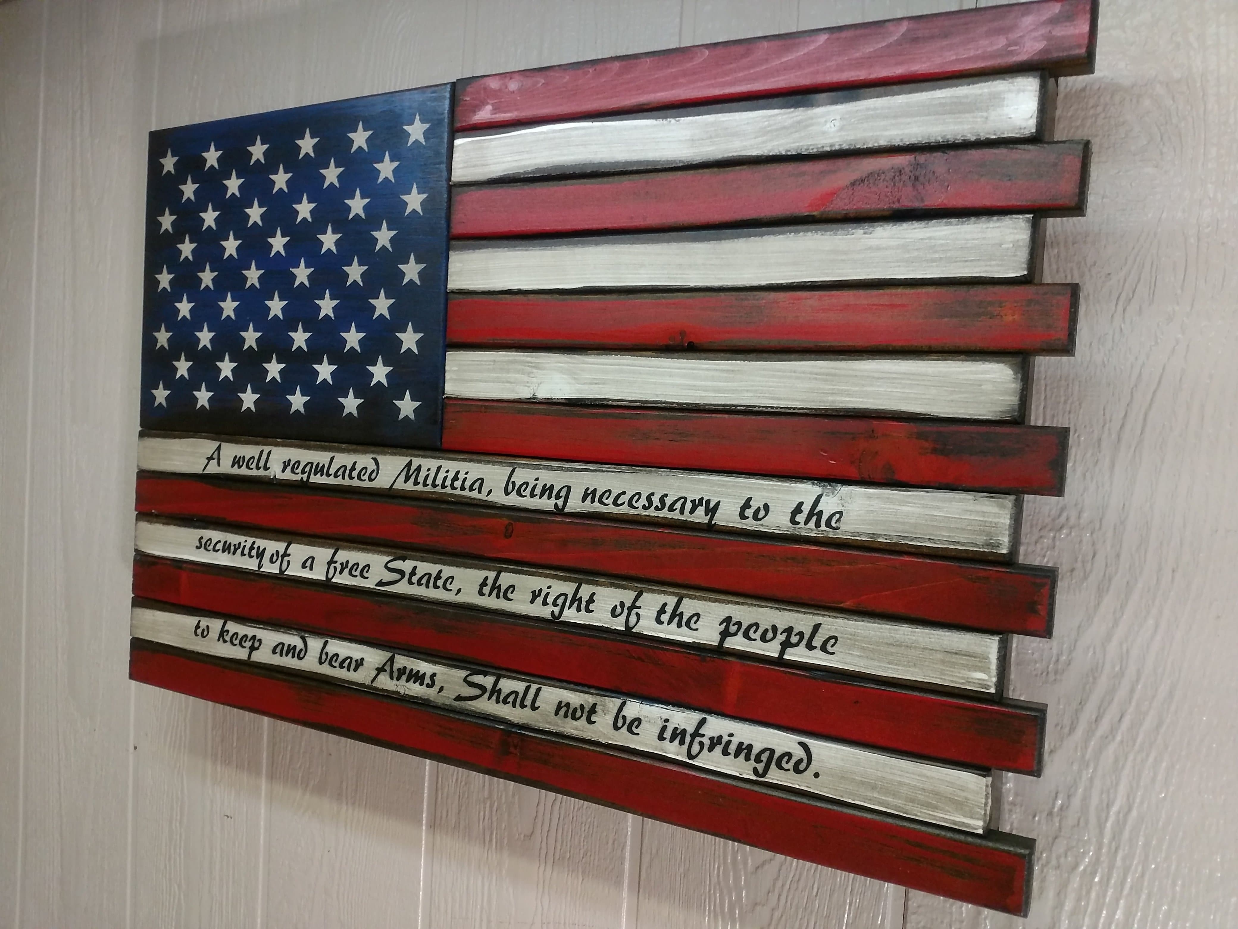 Deluxe 3 Compartment Gun Concealment Case (Traditional American Flag Designs)