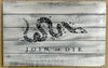 "Join or Die" Hidden Gun Storage Sign