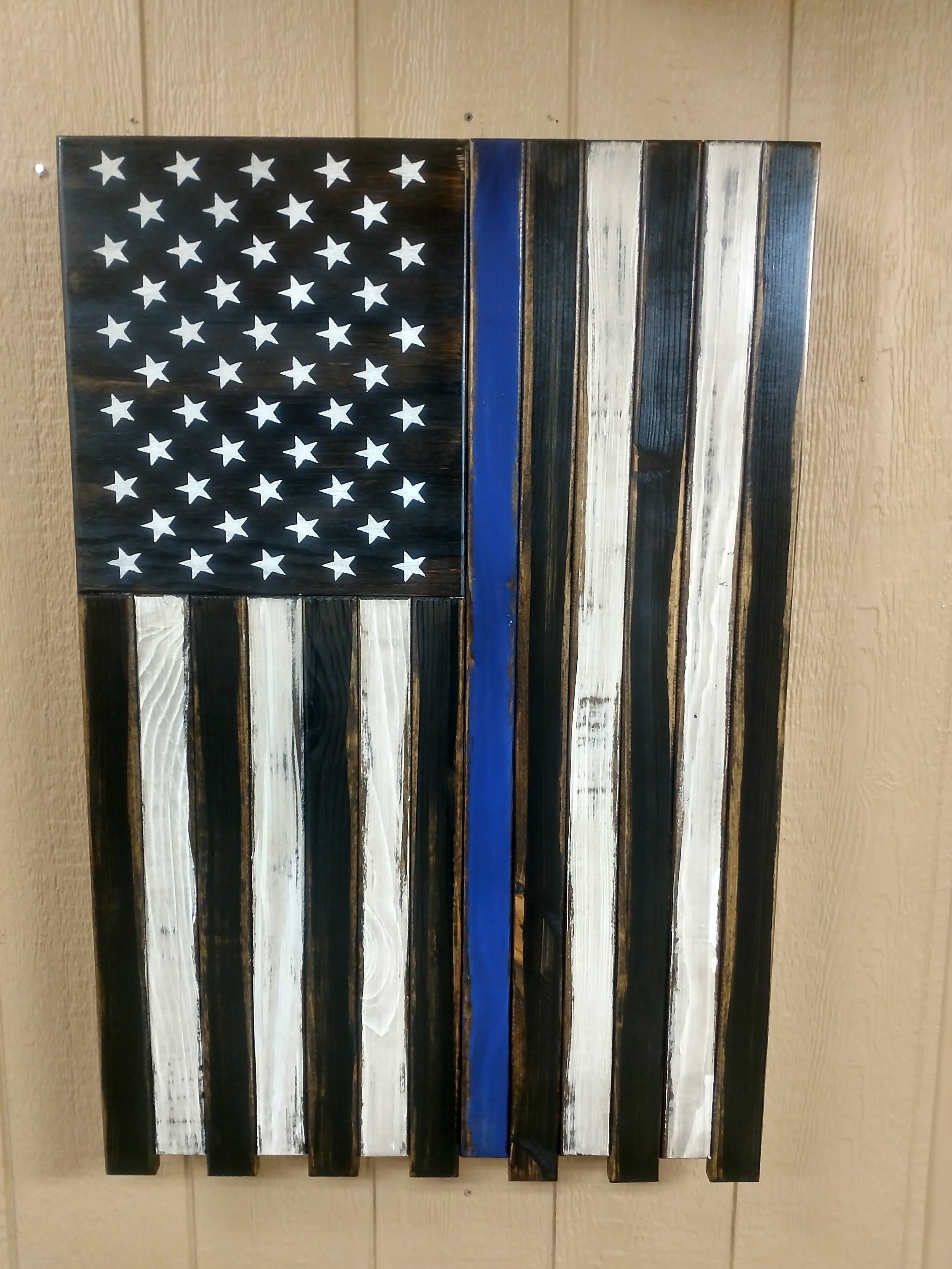 Large Vertical Hanging American Flag Gun Concealment Case