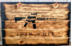 Charred AR-15 "Join or Die" Hidden Gun Storage Sign