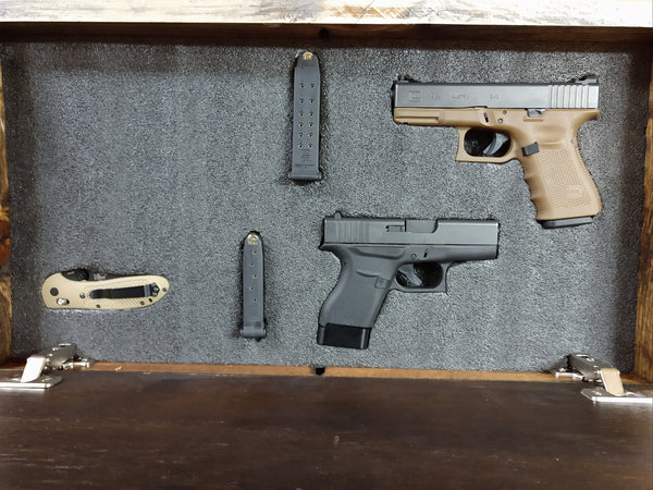 MINI "THIS HOUSE IS PROTECTED" GUN CONCEALMENT WALL ART